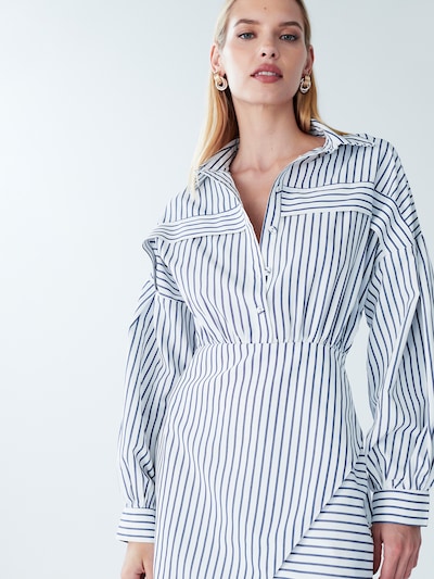 BWLDR Vestido camisero 'EVA' en marino / blanco, Vista del producto