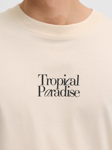 JJ Rebel Μπλουζάκι 'JREBCHRISTIAN' σε μπεζ