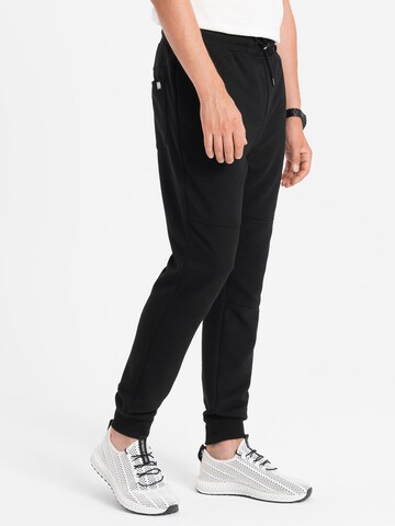 Effilé Pantalon 'PASK-0129' Ombre en noir