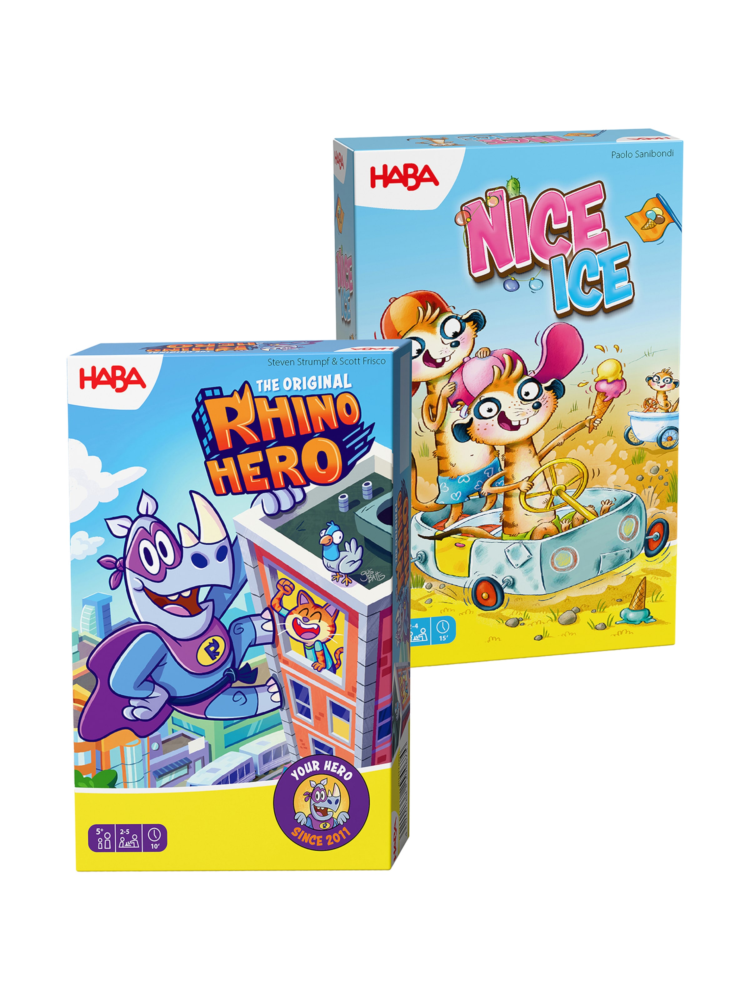 Jeux ' Rhino Hero & Nice Ice ' HABA en mélange de couleurs : devant