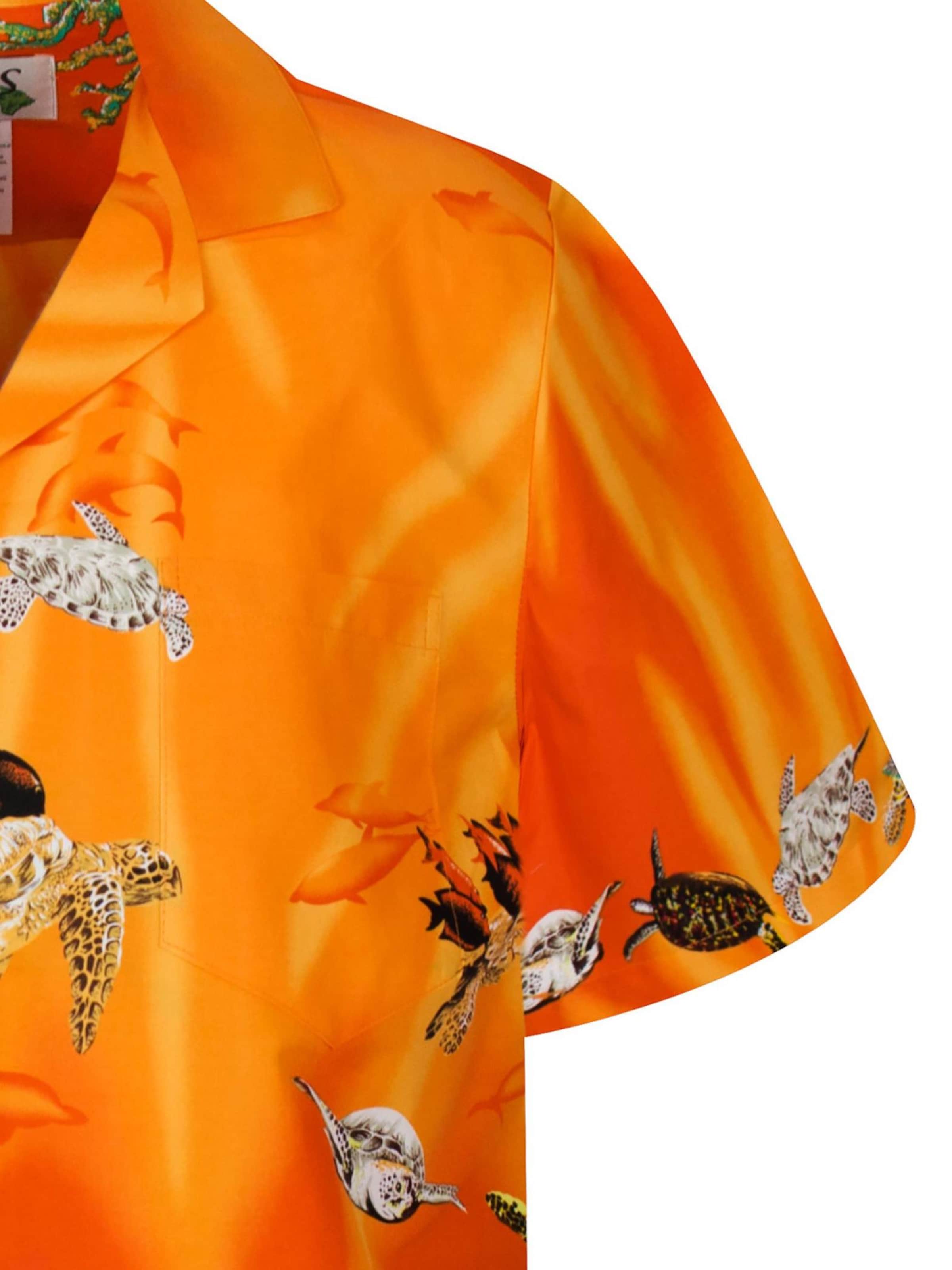 KY's Regular fit Overhemd 'Turtle NEW' in Oranje