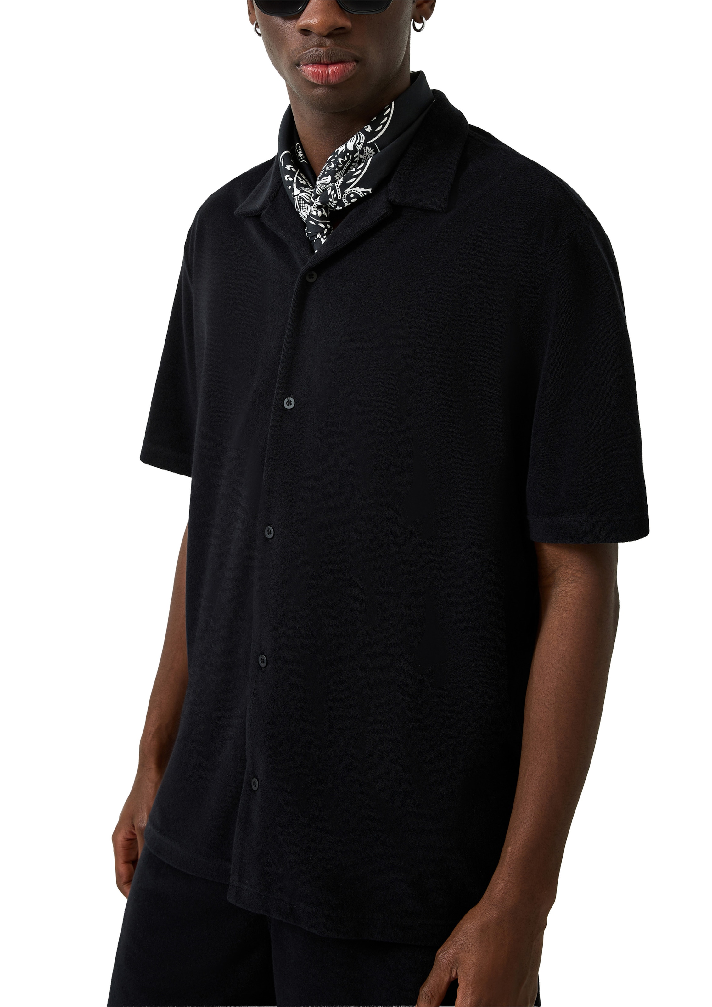 QS Regular fit Button Up Shirt in Black