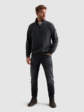 PME Legend Sweatshirt 'Sweatshirt with half-zip and garment-dye wash' in Blauw