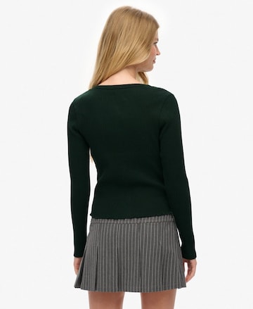 Superdry Gebreid vest in Groen