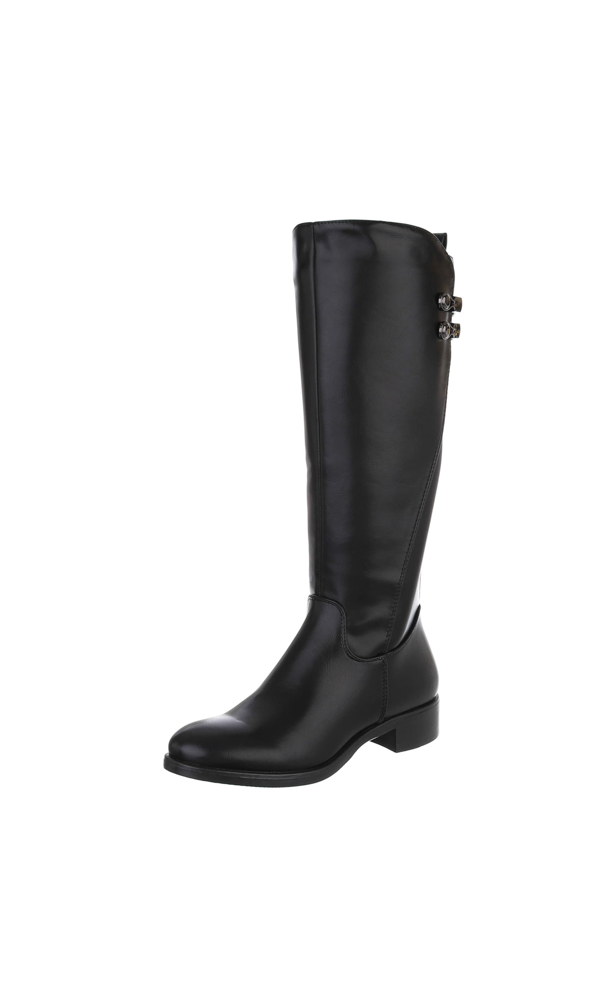 Ital-Design Stiefel in Schwarz: Vorderseite