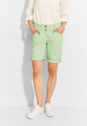 CECIL Regular Pants in Green: front