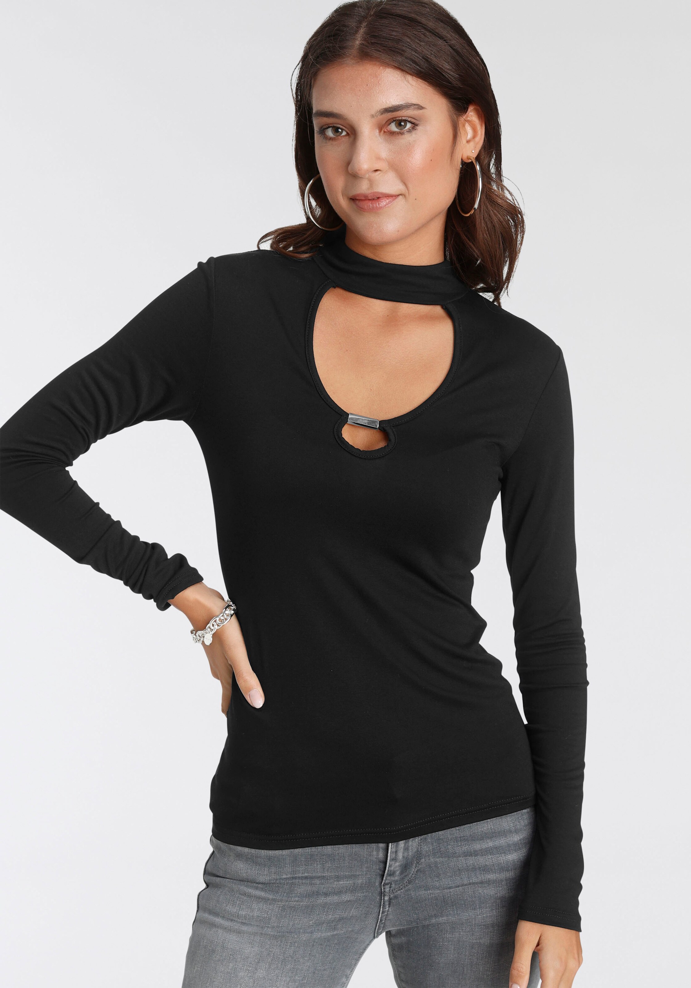 Frauen Shirts & Tops MELROSE Shirt in Schwarz - YL50069