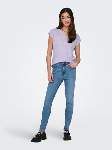 ONLY T-Shirt 'Onlsilvery' in Lila