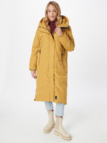 Alife and Kickin Winter Coat 'Juna' in Yellow: front