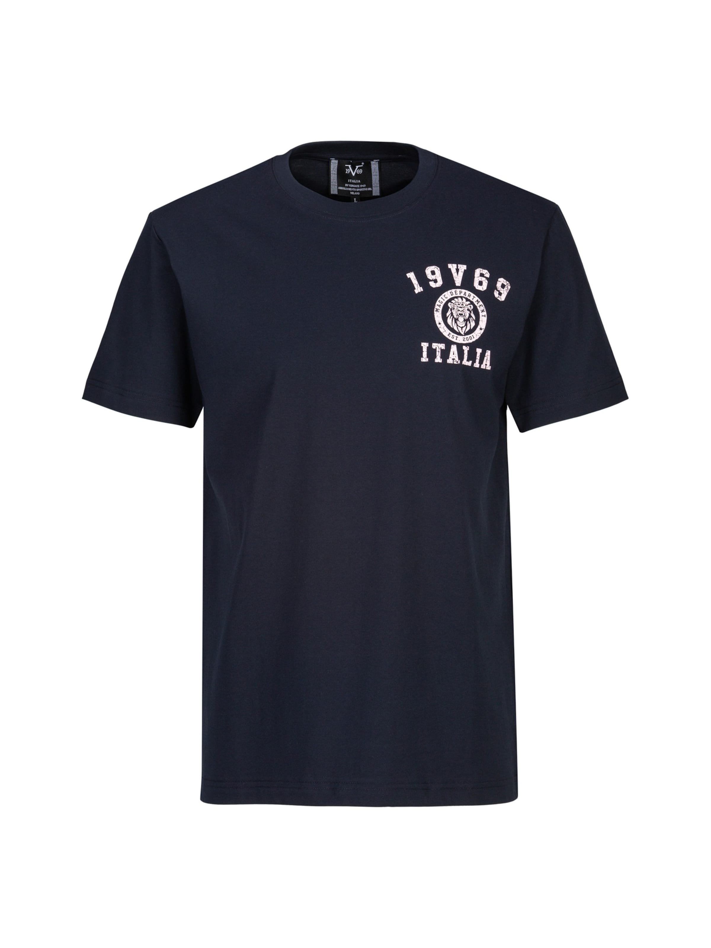 T-Shirt 'Tarek' 19V69 ITALIA en bleu : devant