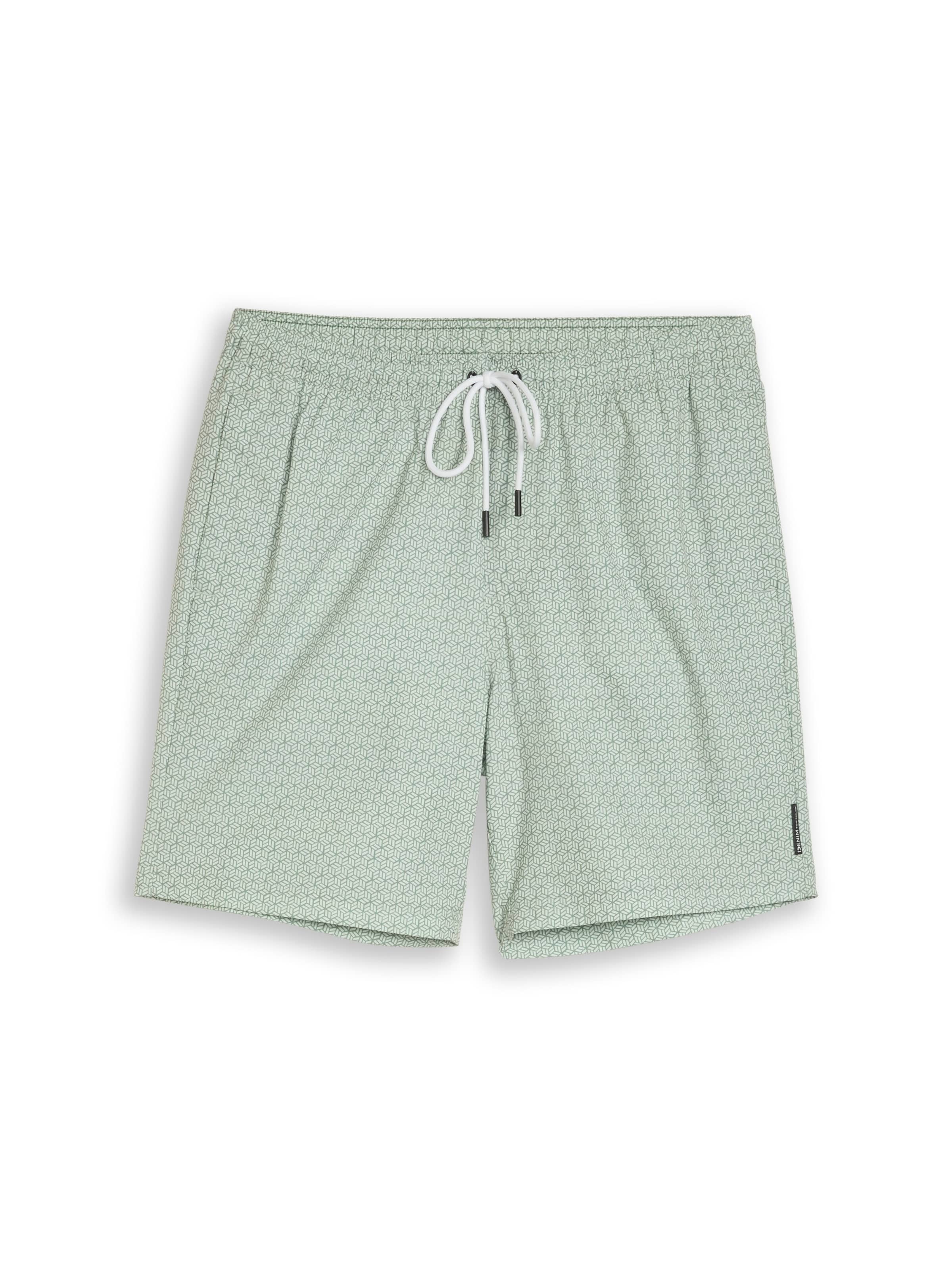 TOM TAILOR DENIM Board Shorts in Green: front