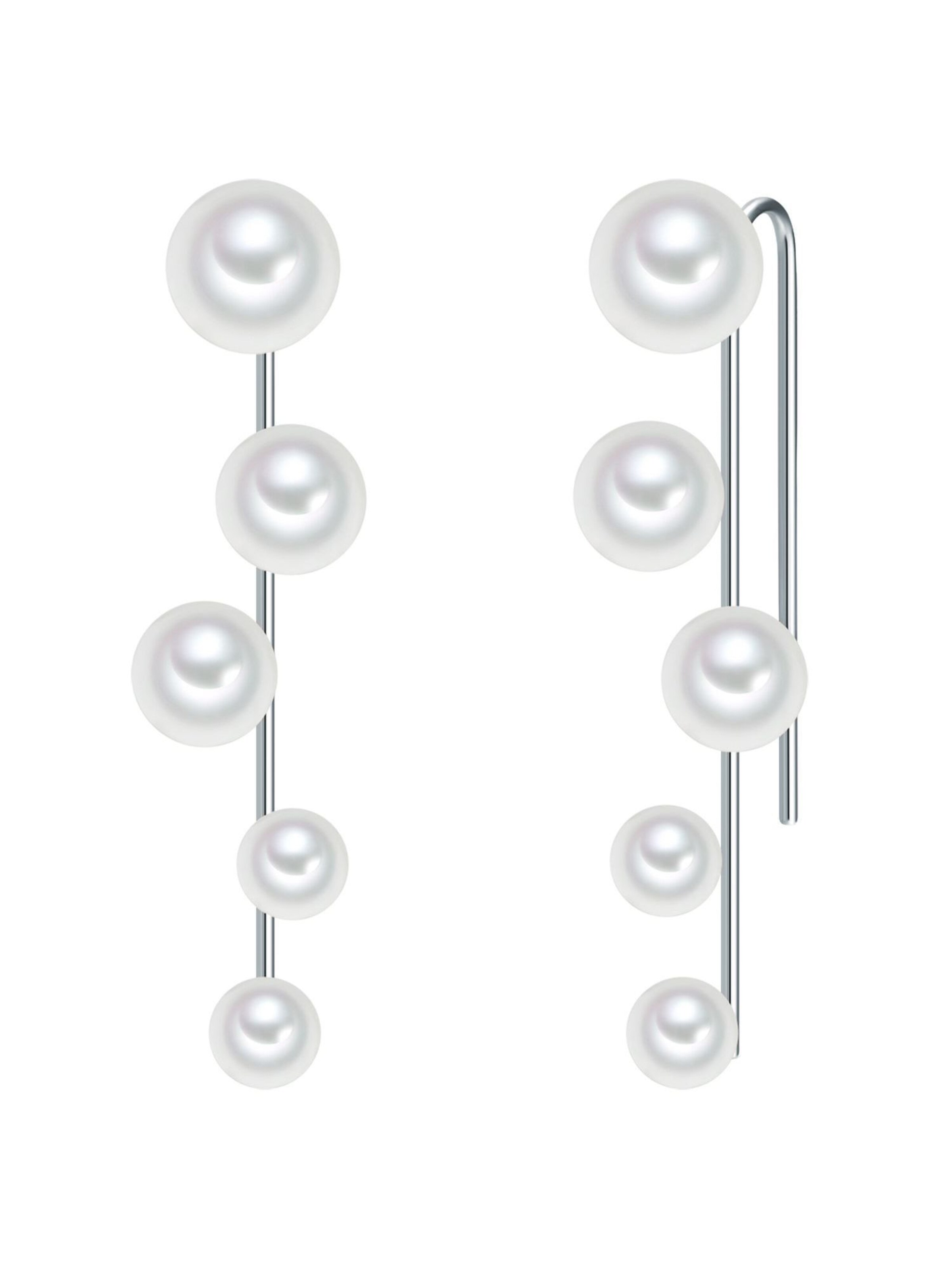 Boucles d'oreilles Lulu & Jane en argent : devant