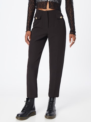 River Island Regular Trousers in Black: front