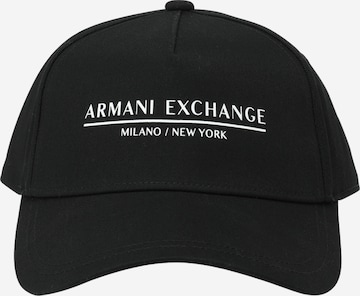 ARMANI EXCHANGE Czapka z daszkiem w kolorze czarny