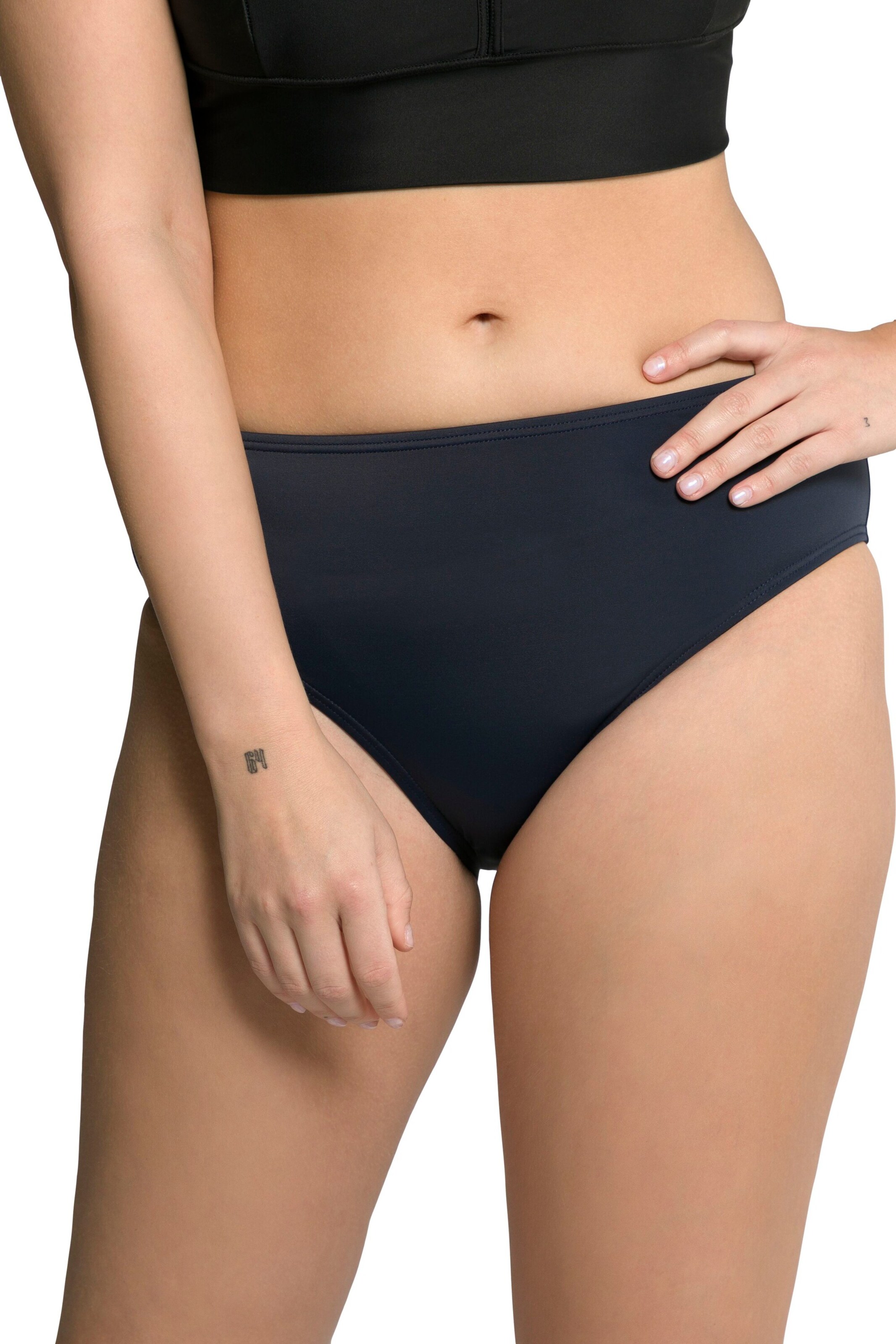 Ulla Popken Bikini bottom in Blue: front