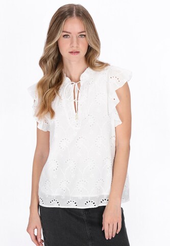 DreiMaster Vintage Blouse in White: front