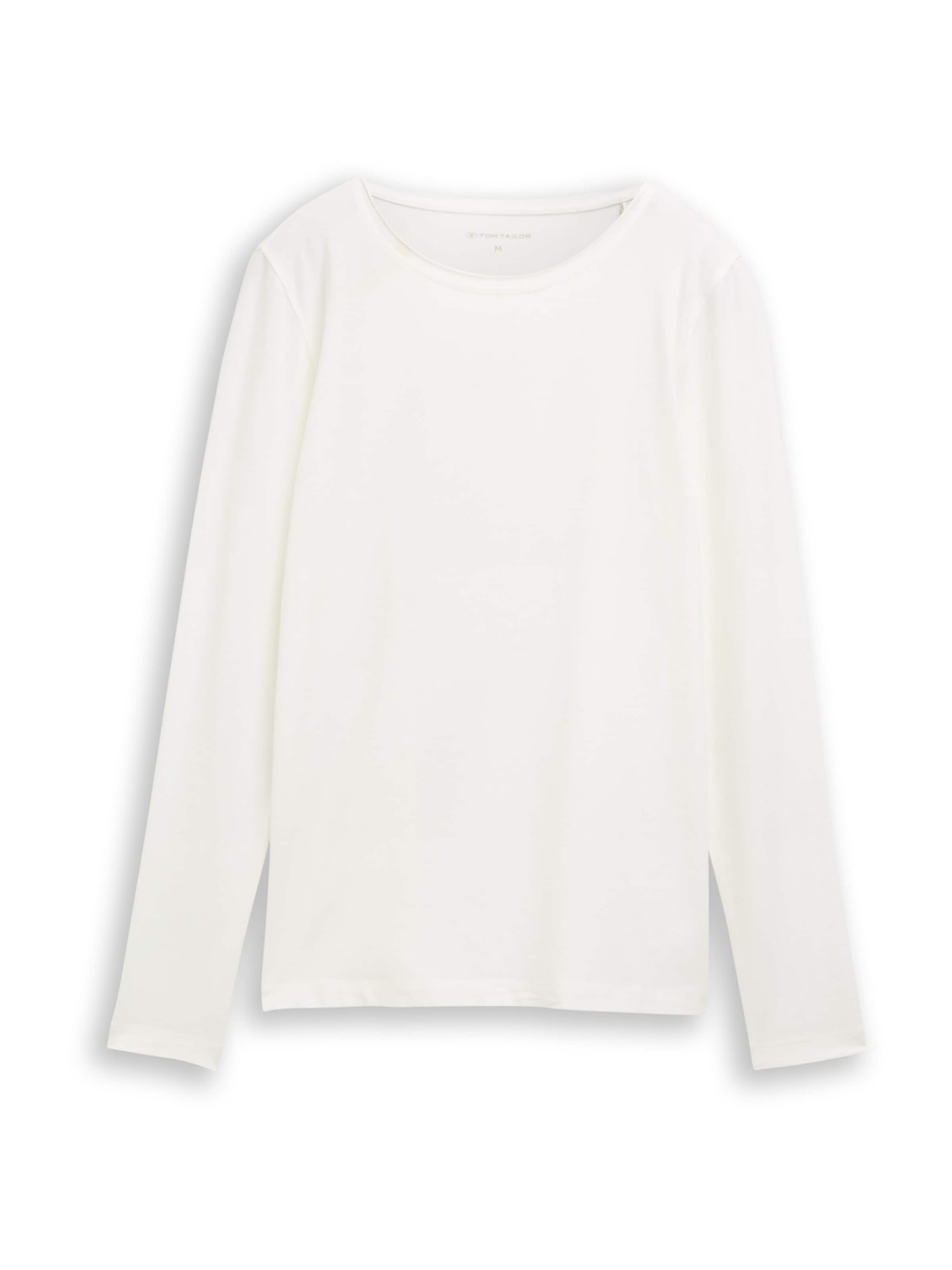 Tricou de la TOM TAILOR pe alb: față