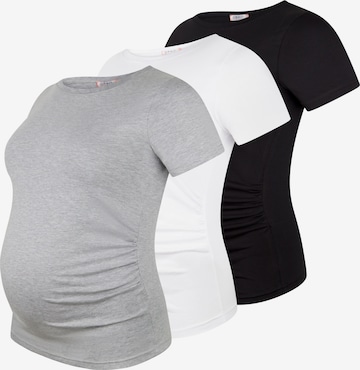 M.M.C. Shirt 'Basic Umstandsmode Kurzarm' in Grey: front