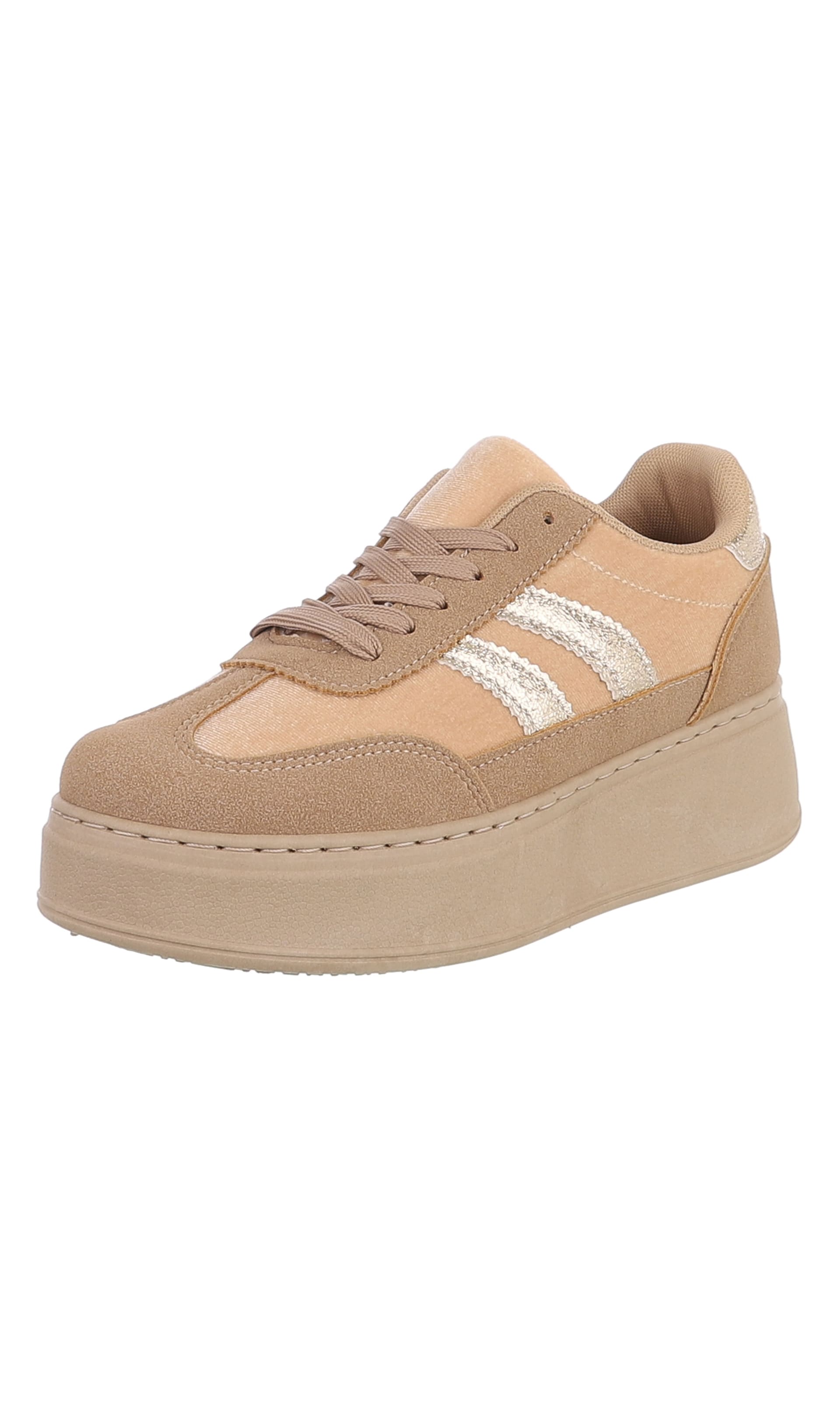Ital-Design Sneaker in Braun: Vorderseite