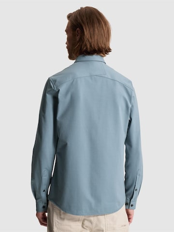 CAST IRON - Ajuste estrecho Camisa 'Shirt in twill jersey with Kent collar' en azul