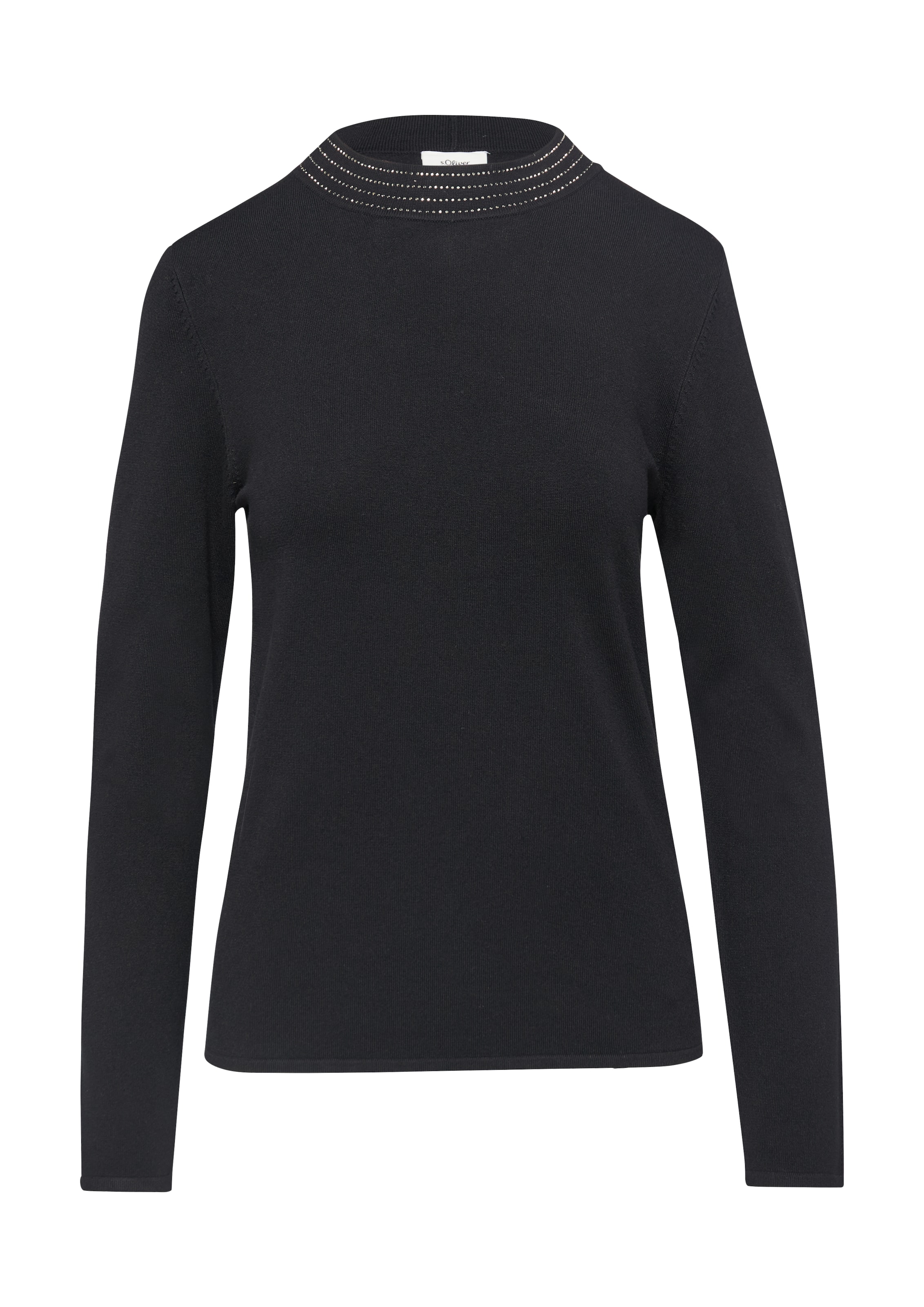 s.Oliver BLACK LABEL Pullover in Schwarz: Vorderseite