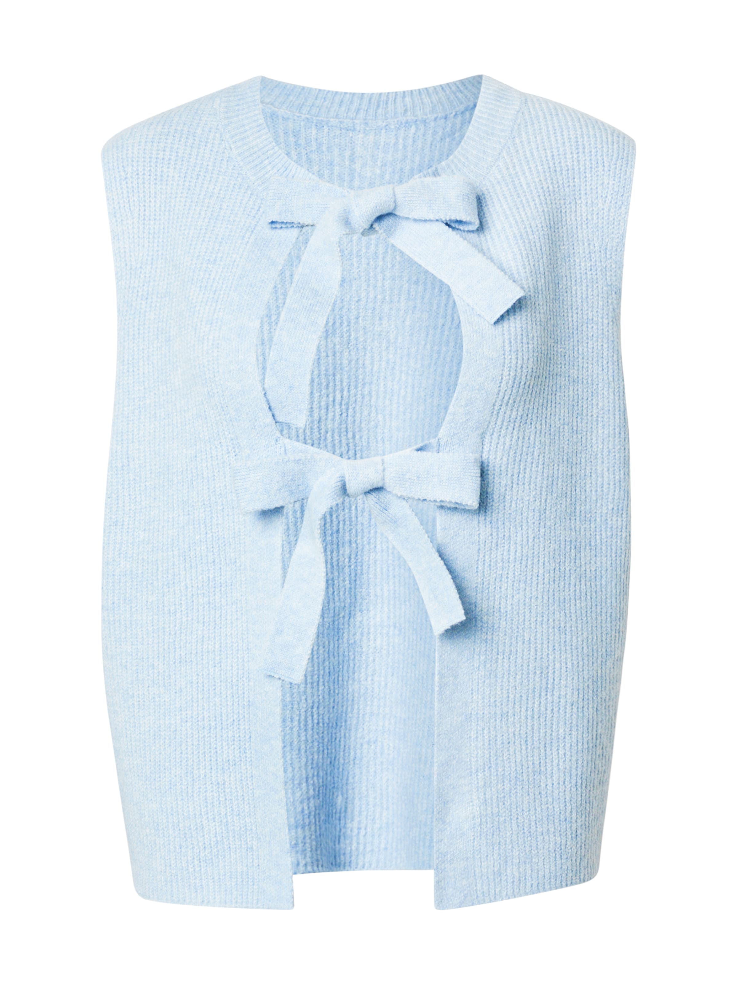 PIECES Вязаная жилетка в Синий: спереди