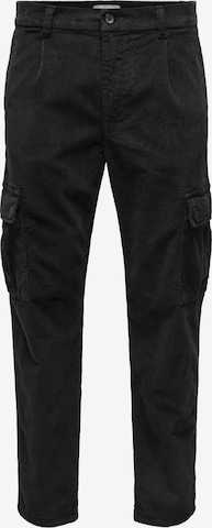 Only & Sons - Pantalón cargo 'ONSLou' en negro: frente