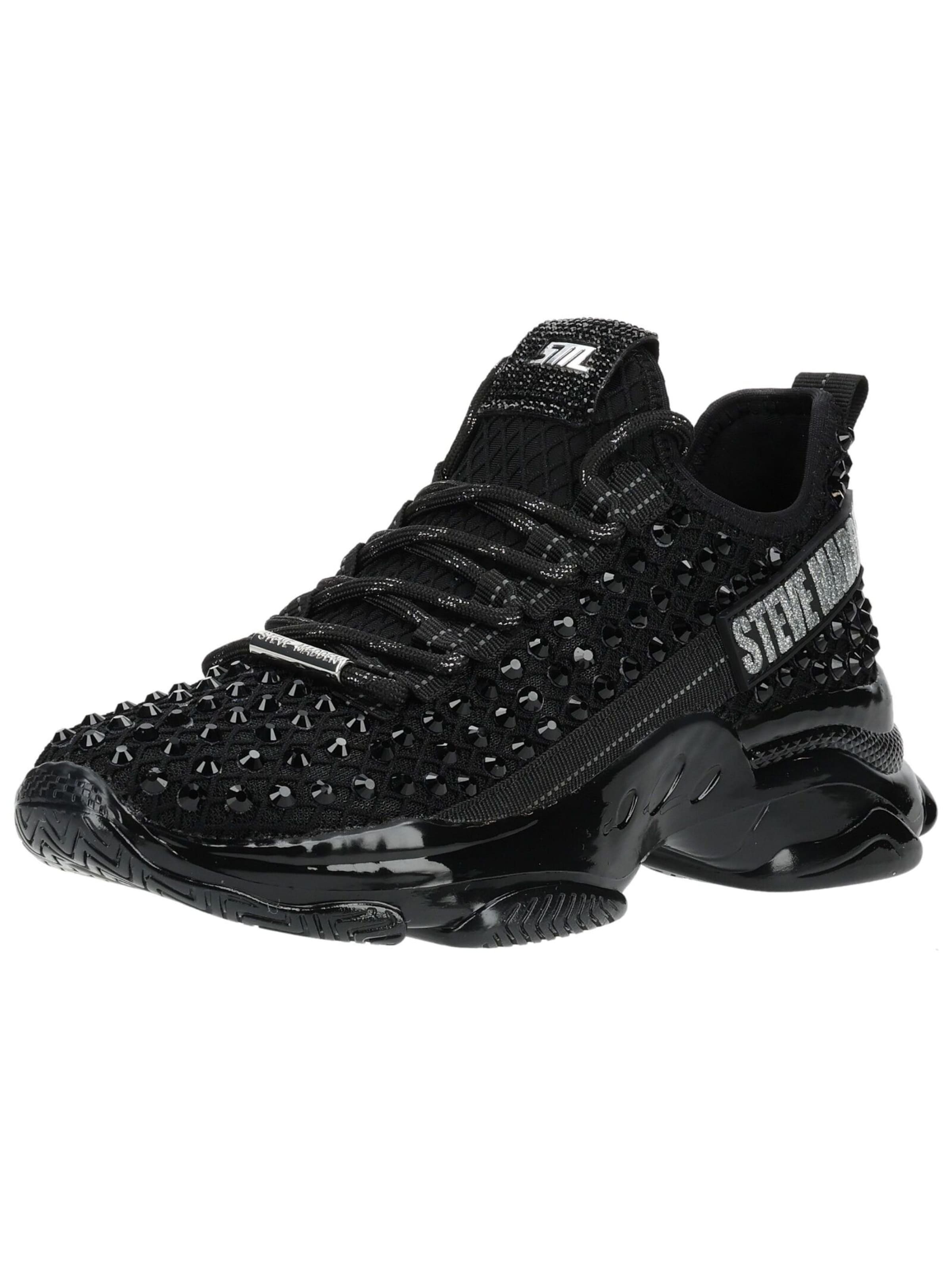 Baskets basses STEVE MADDEN en noir : devant
