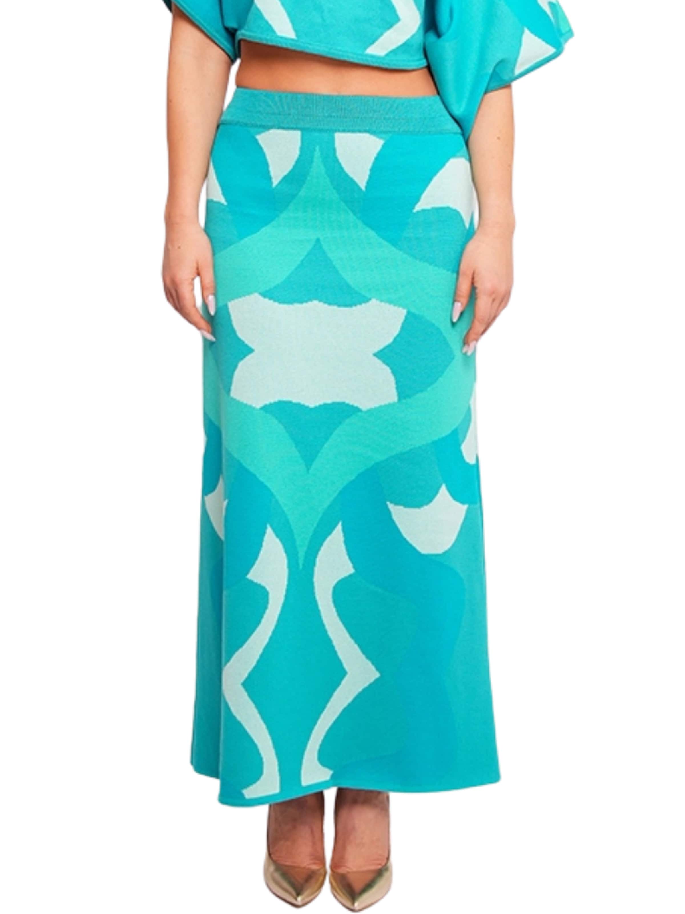 Csillag Zsuzsi - Falda 'Dreamgate' en verde: frente