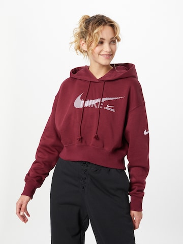 Nike Sportswear Суичър в червено: отпред