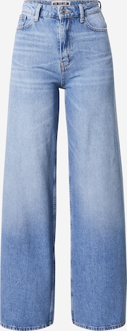 NEON & NYLON Wide leg Jeans in Blauw: voorkant