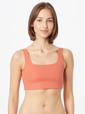 Girlfriend Collective Bustier Sport-BH 'TOMMY' in Orange: predná strana