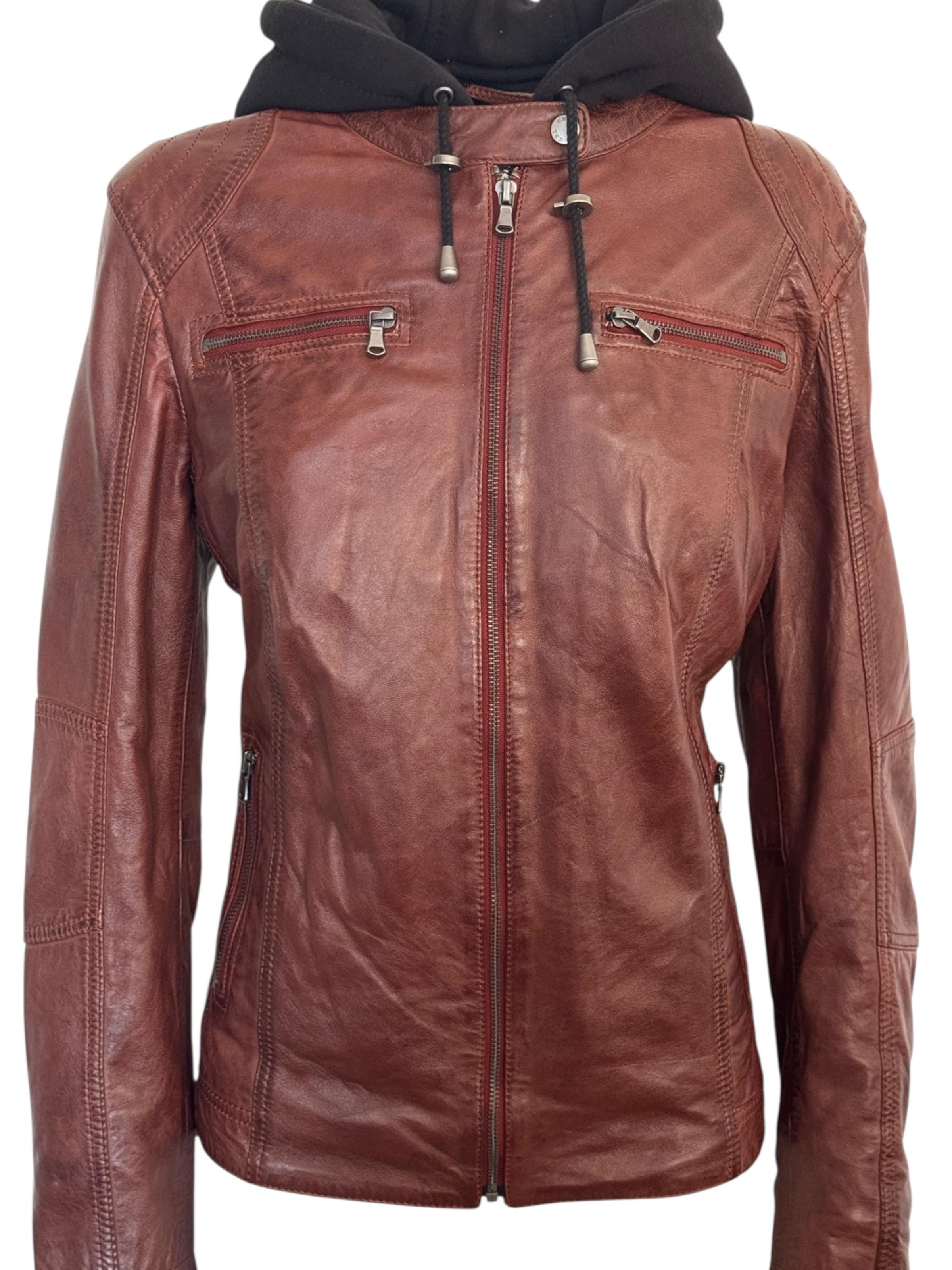 CBL Between-season jacket 'Lederjacke' in Brown: front