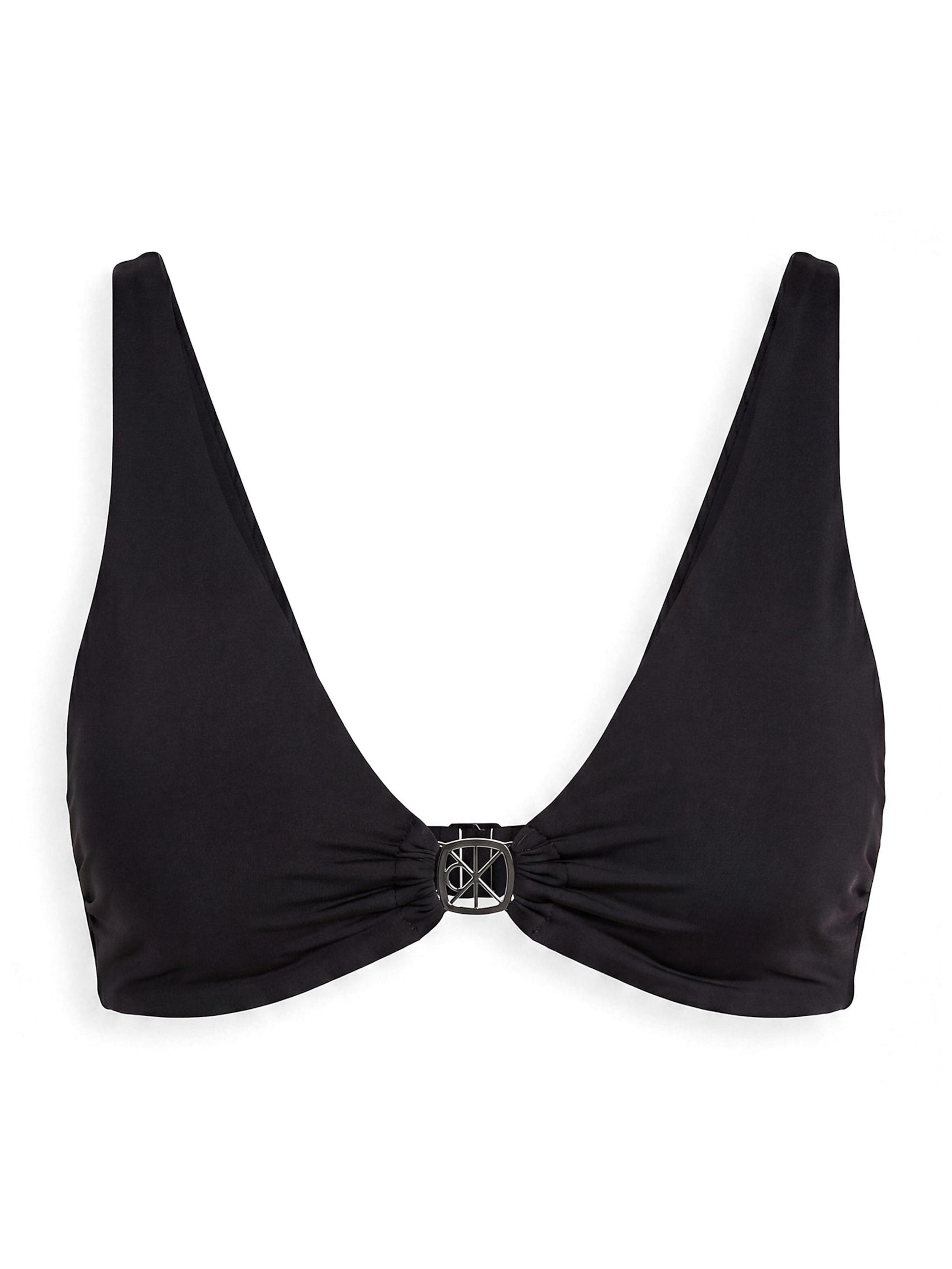 Calvin Klein Underwear Triangel Bikinitop in Zwart: voorkant