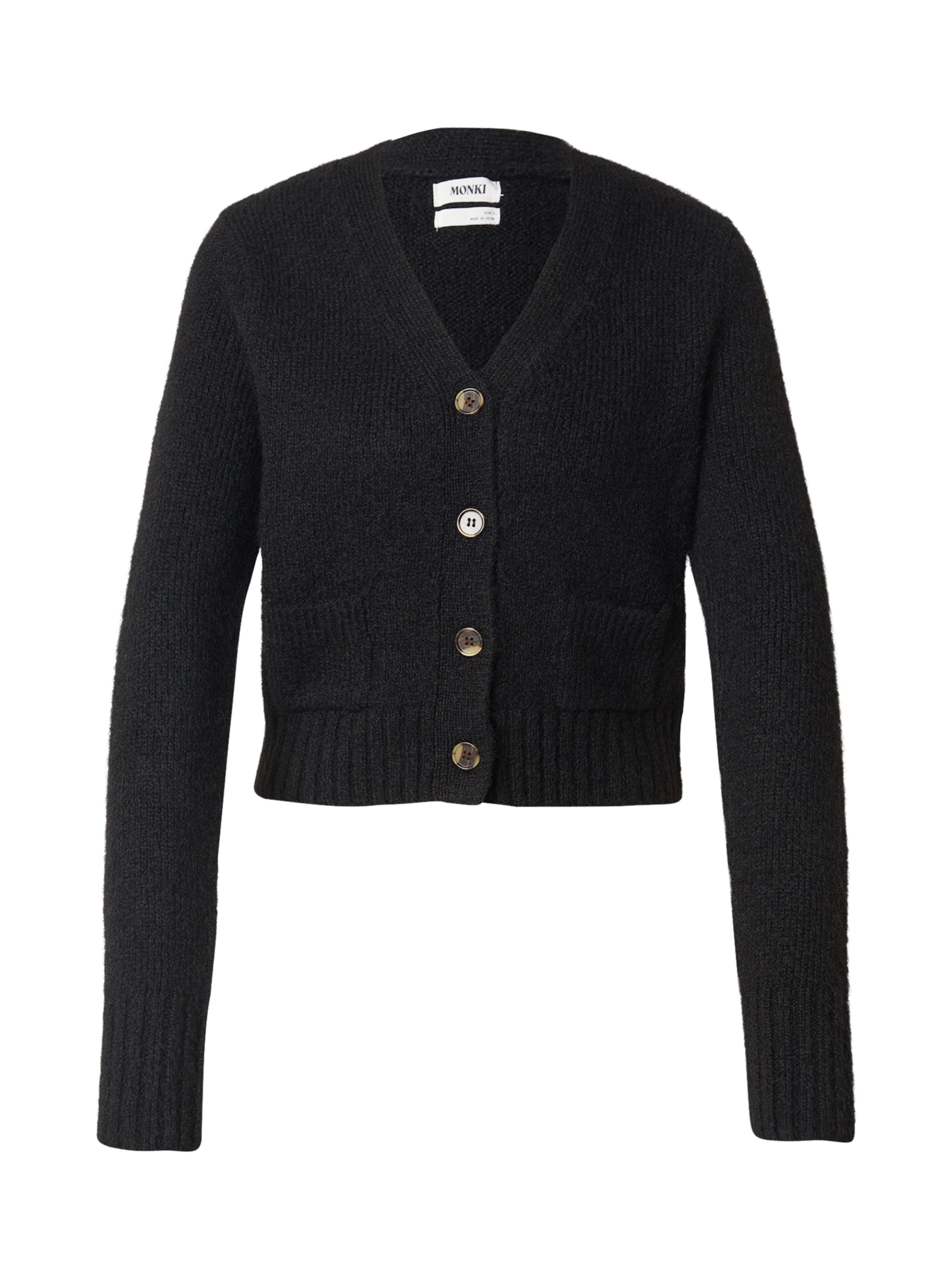 Monki - Cárdigan en negro: frente