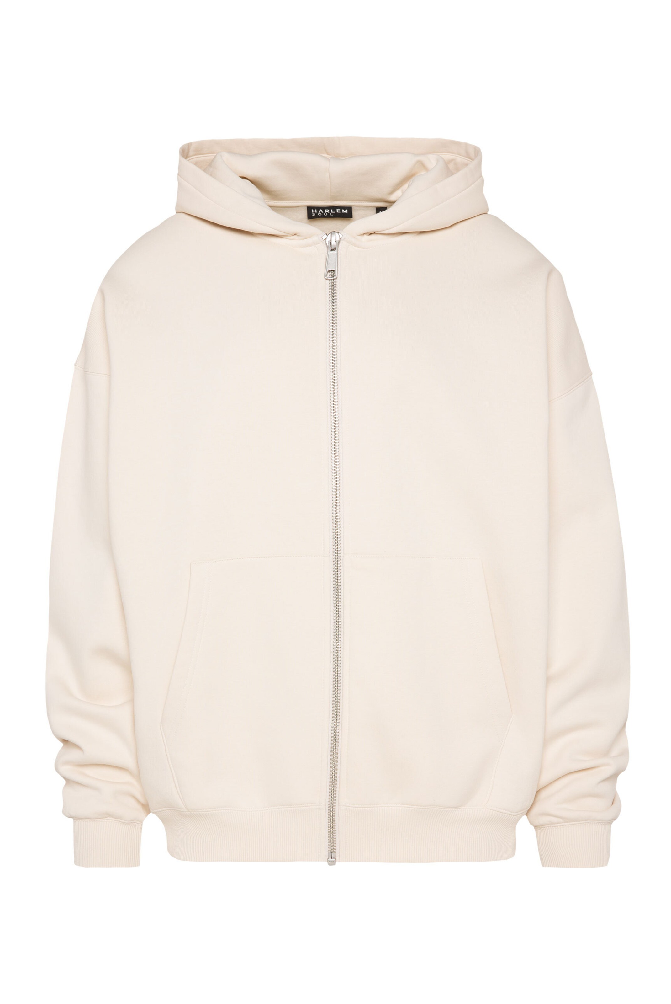 Harlem Soul /Damen BRU-NO Hoodie Jacket Oversized Unisex in Beige: Vorderseite