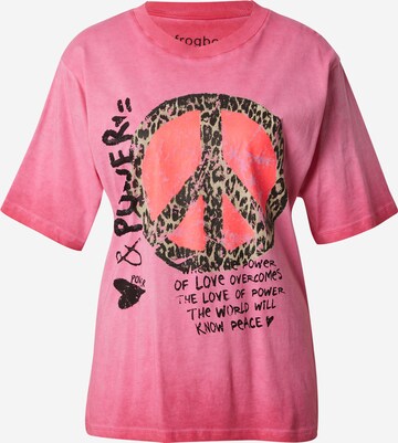 Frogbox Shirt 'Power' in Roze: voorkant