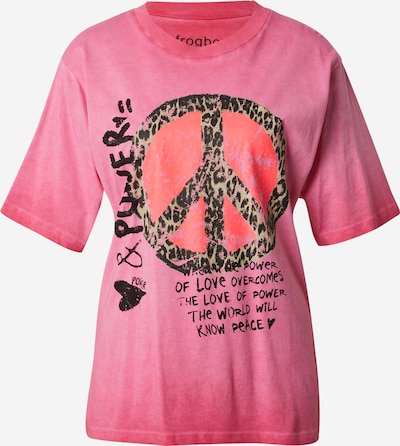 Frogbox T-shirt 'Power' en noisette / rose / noir, Vue avec produit