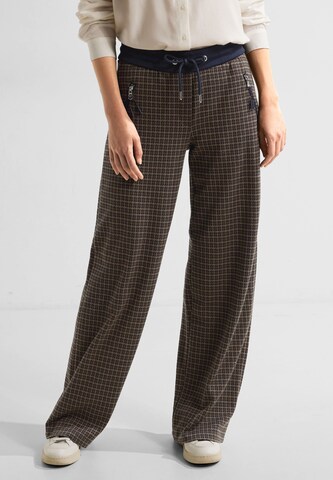 CECIL Loose fit Pants 'Hahnentritt' in Brown: front