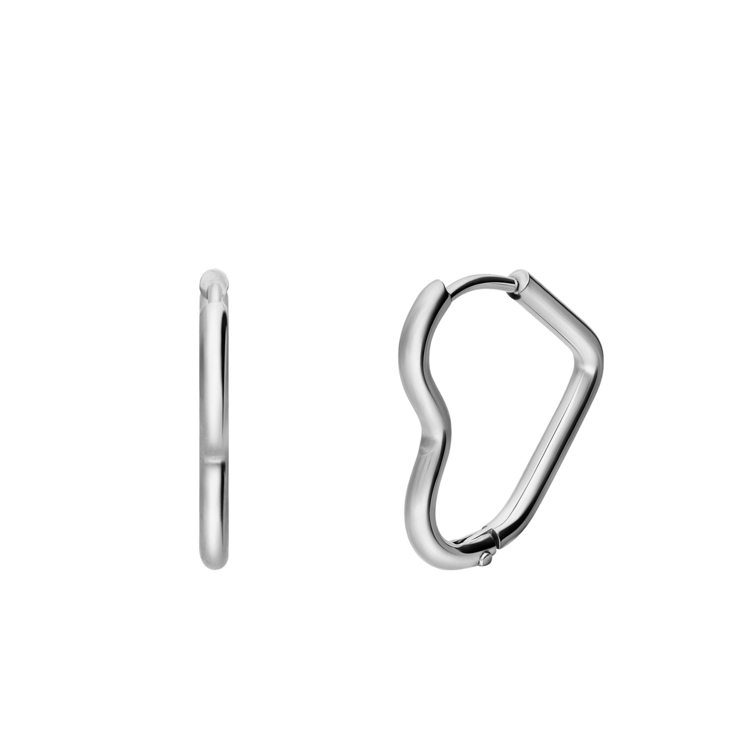 Lucardi Ohrringe in Silber: Vorderseite