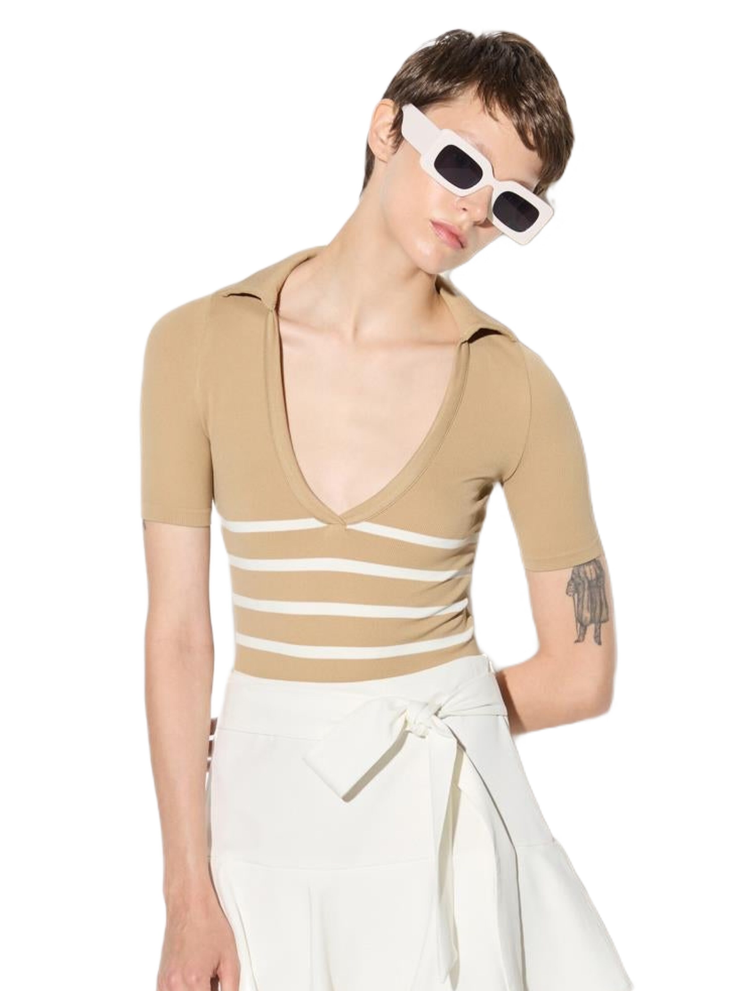 No Matter What Shirt in Beige: front