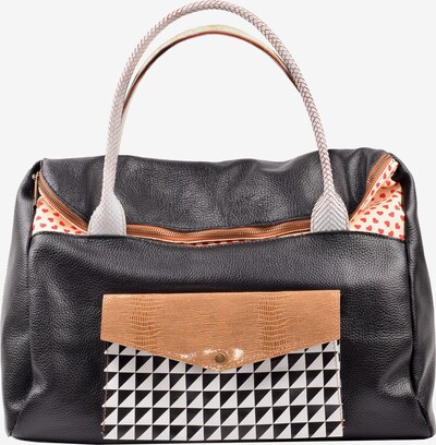 ebarrito Weekender 'SHADOWS BAG' in hellbraun / rot / schwarz / weiß, Produktansicht