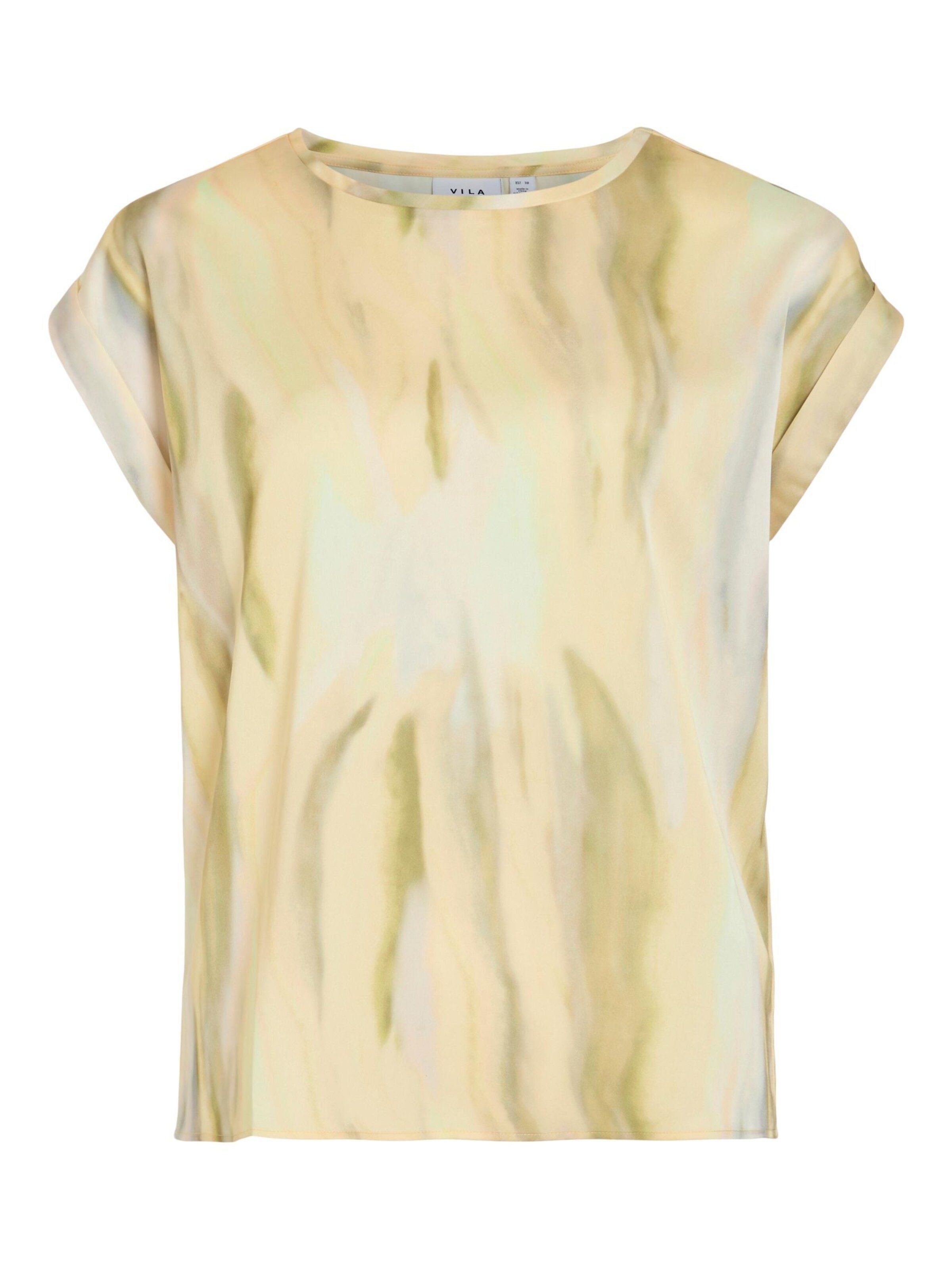 VILA Bluse 'VIEllette' i gul / oliven / hvid, Produktvisning