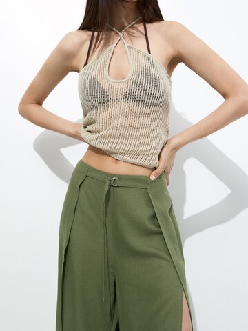Wide leg Pantaloni di Pull&Bear in verde