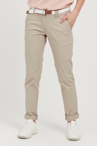 Oxmo Slim fit Chino trousers in Beige: front
