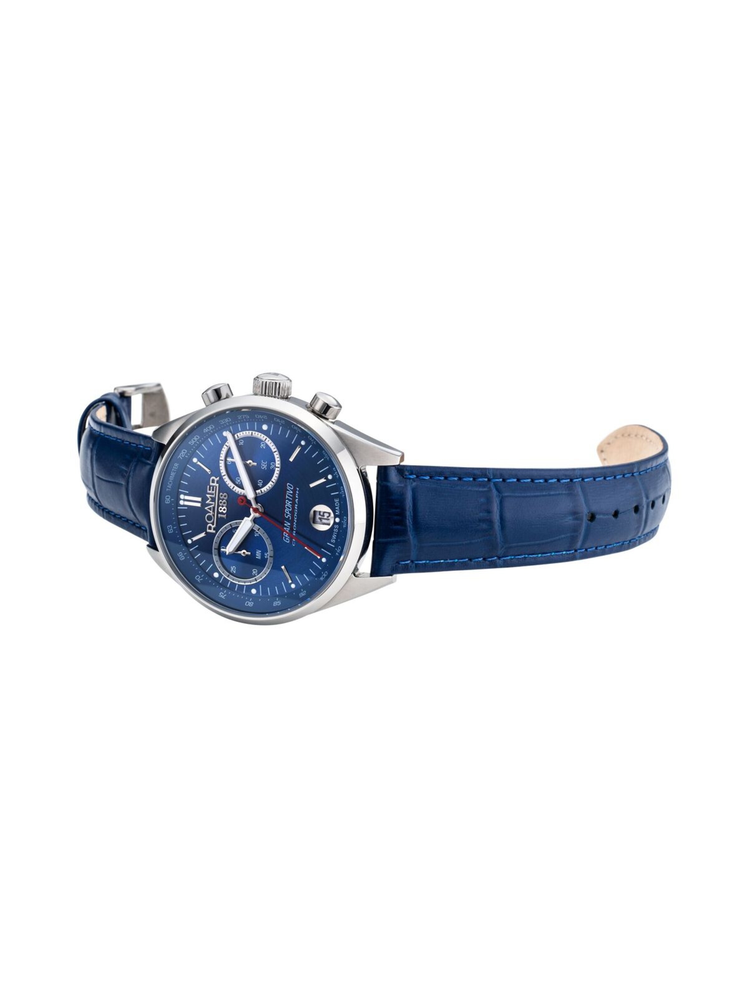 Montre à affichage analogique Roamer en bleu