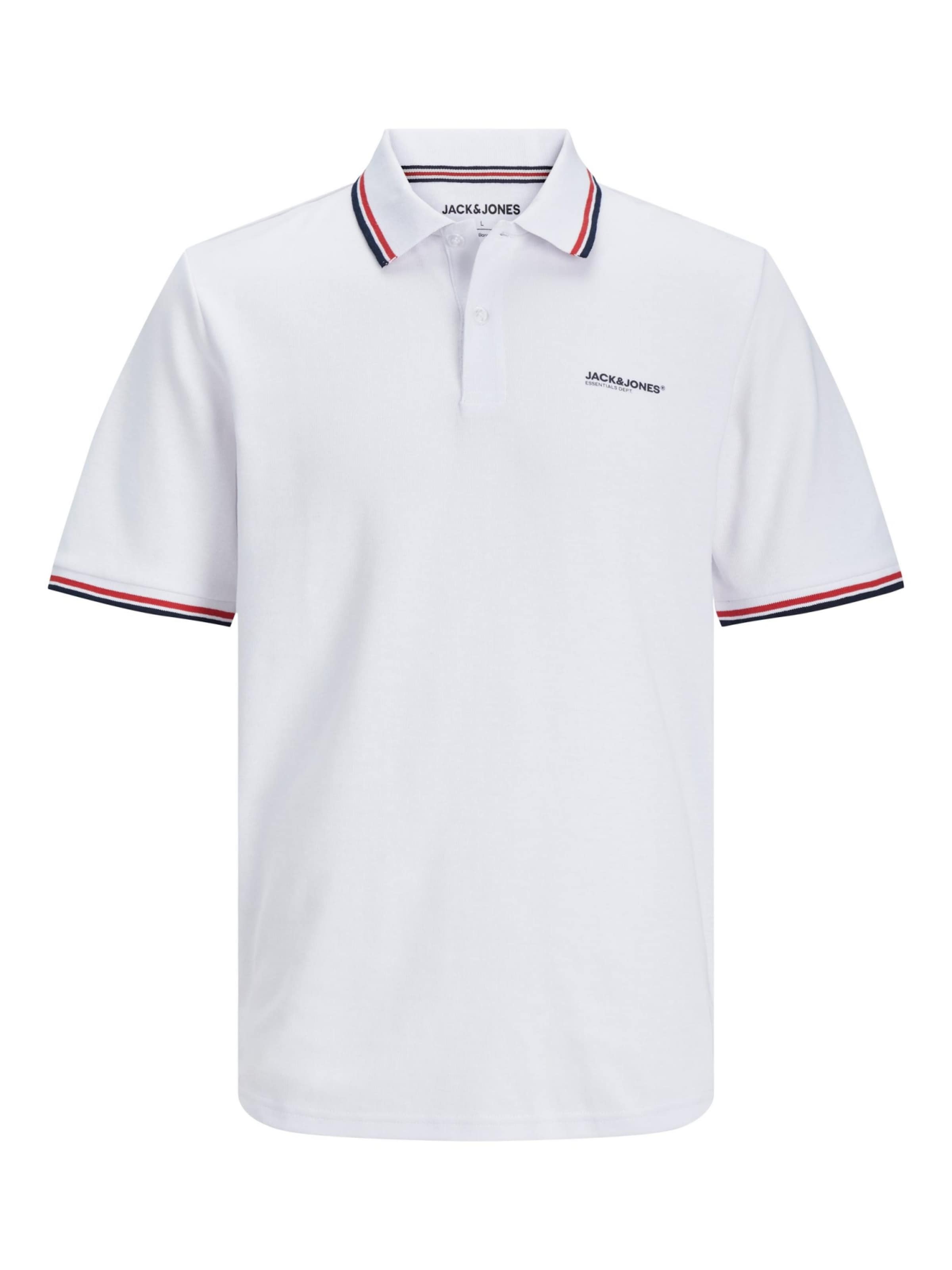 JACK & JONES Camiseta 'JJCampa' en L en navy / rojo / blanco, Vista del producto