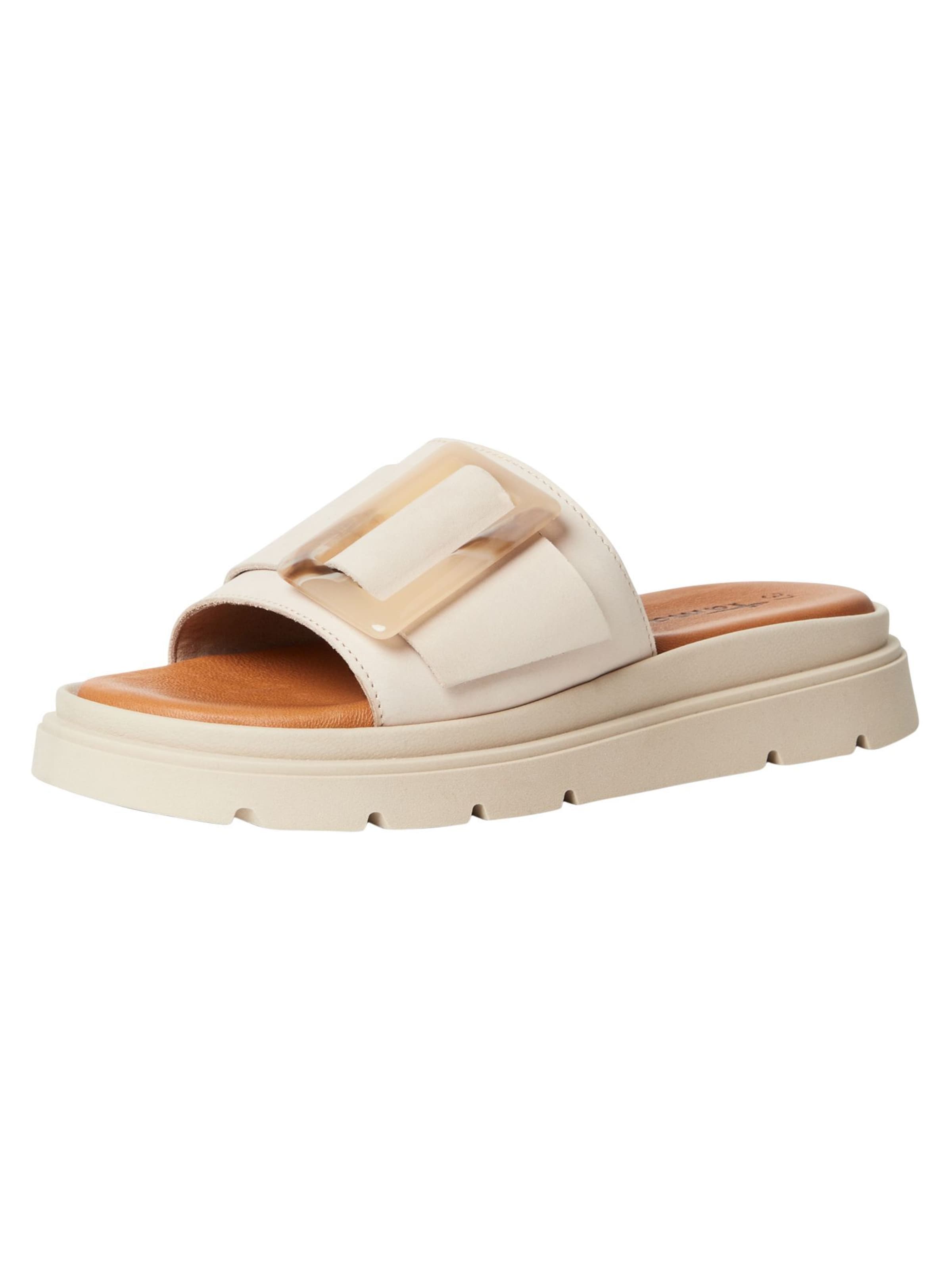 Tamaris Mules in Beige: front