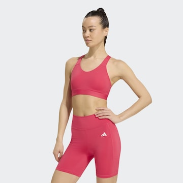 ADIDAS PERFORMANCE Bustier Sport-BH in Pink: Vorderseite