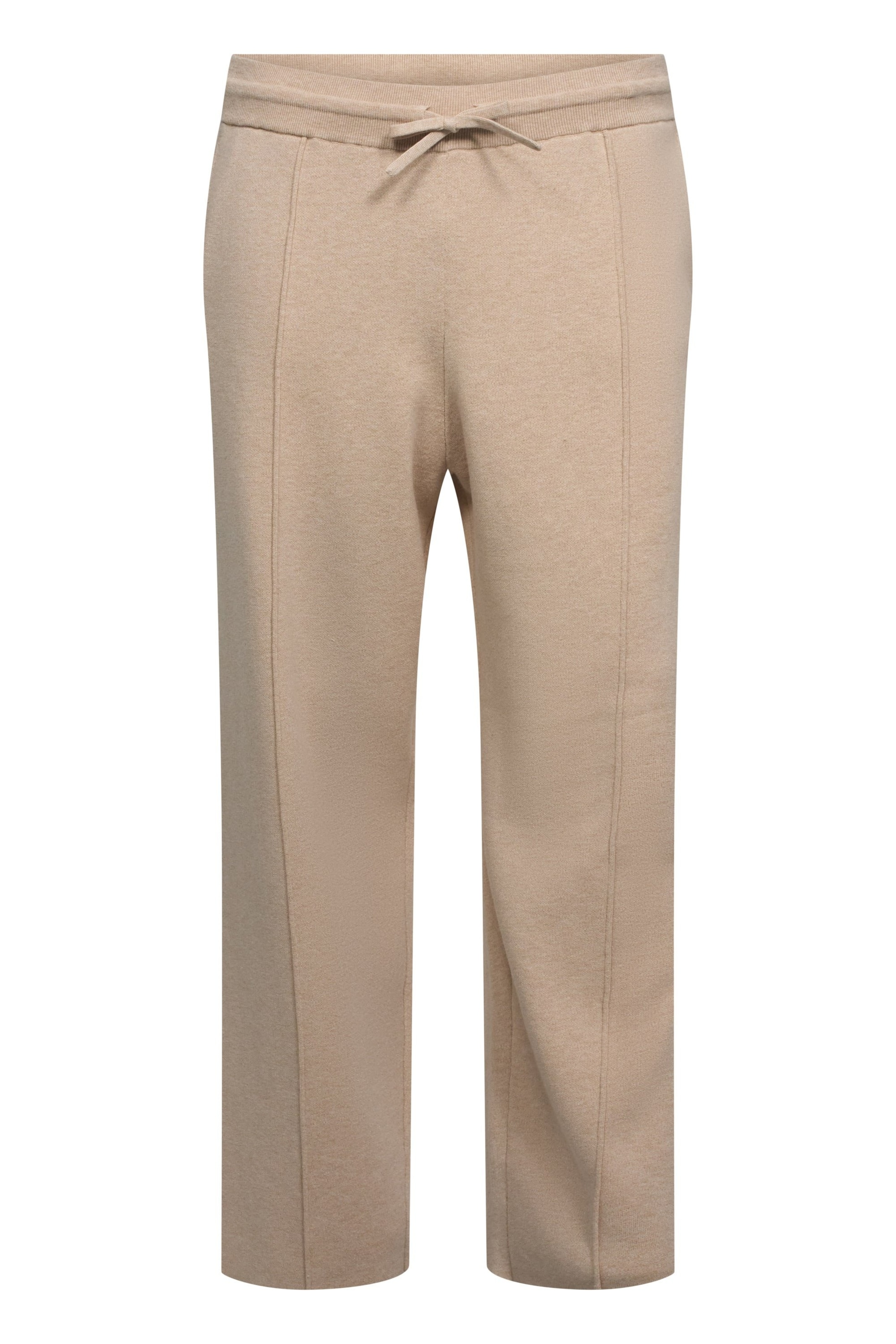 Salsa Jeans Regular Bandplooibroek in Beige: voorkant